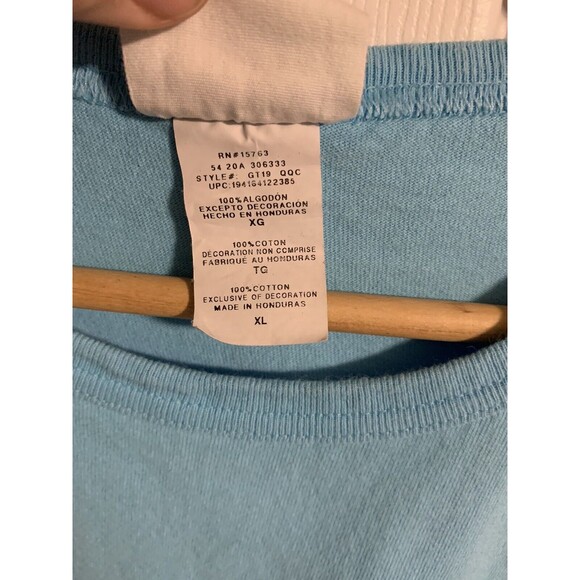 Champion GT19 Men's Classic Graphic Jersey Script T-Shirt, XL Blue Aqua - Picture 5 of 5